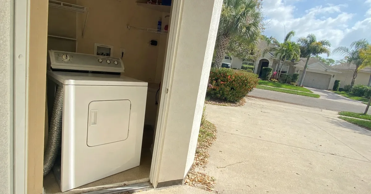 A Home Dryer Pulled Out From The Wall in Jacksonville, FL